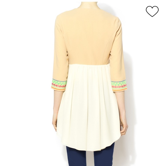 Champagne & Strawberry EMBROIDERED RUFFLE JACKET - Picture 13 of 16